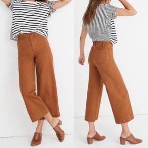 Madewell Slim Emmett Wide Leg Crop pants